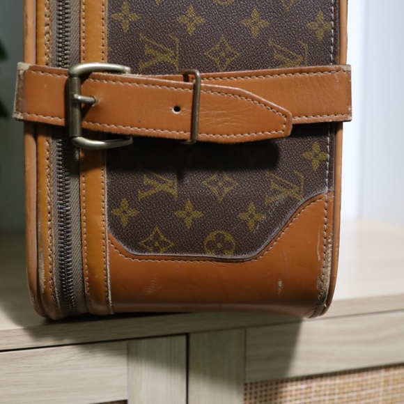 Vintage French Company Louis Vuitton Stratos 70 Monogram Suitcase Travel Bag - Picture 15 of 16